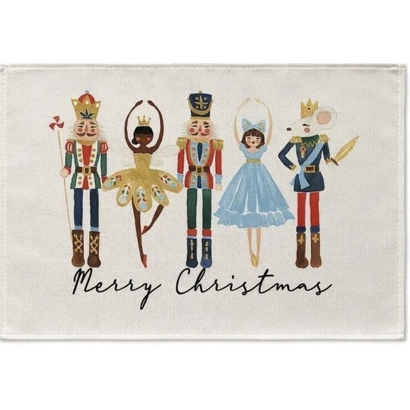 Nutcracker Christmas Holiday Nutcrackers Linen Placemats 4 - Picture 5 of 6